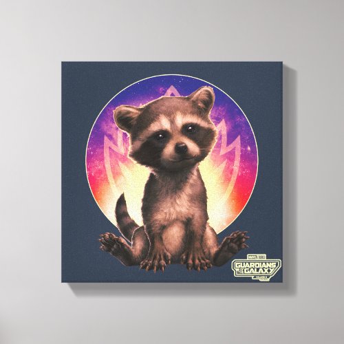 Guardians of the Galaxy Baby Rocket Sitting Canvas Print