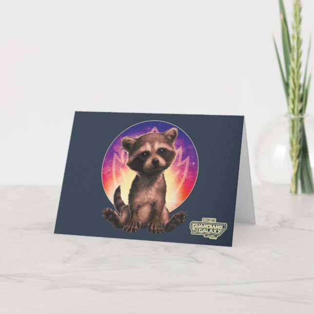 Guardians of the Galaxy Baby Rocket Sitting Card (Front)