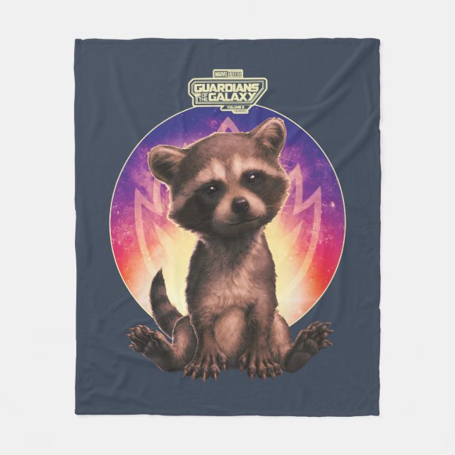 Guardians of the Galaxy Baby Rocket Sitting Fleece Blanket (Front)