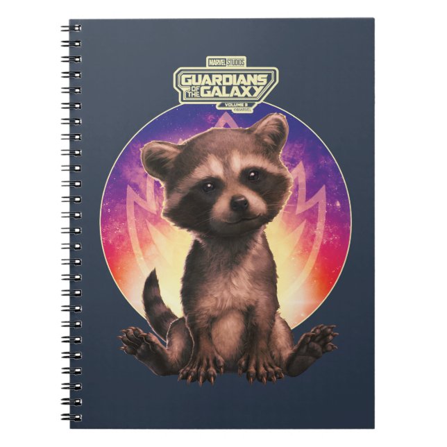 Guardians of the Galaxy Baby Rocket Sitting Notebook (Front)