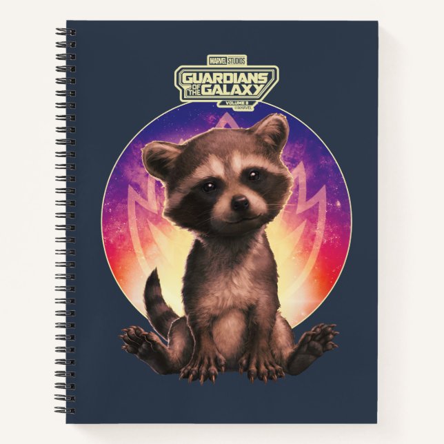 Guardians of the Galaxy Baby Rocket Sitting Notebook (Front)