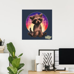 Guardians of the Galaxy Baby Rocket Sitting Poster