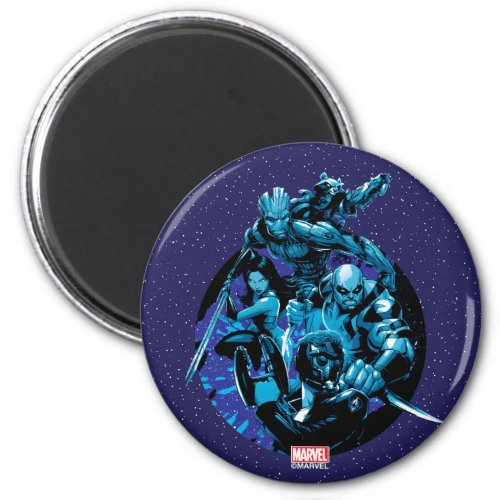 Guardians of the Galaxy  Blue Crew Graphic Magnet