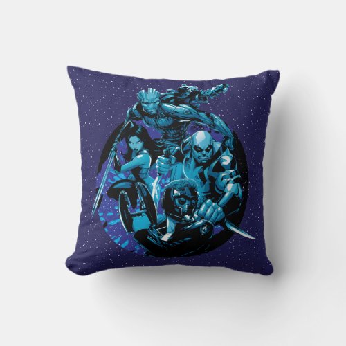 Guardians of the Galaxy  Blue Crew Graphic Throw Pillow