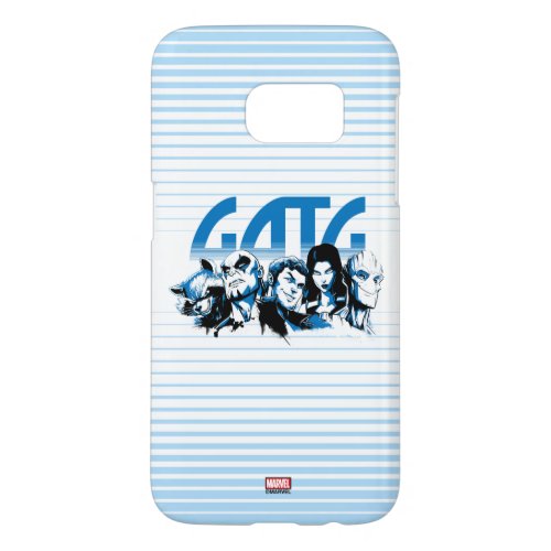 Guardians of the Galaxy  Cartoon Crew Retro Logo Samsung Galaxy S7 Case