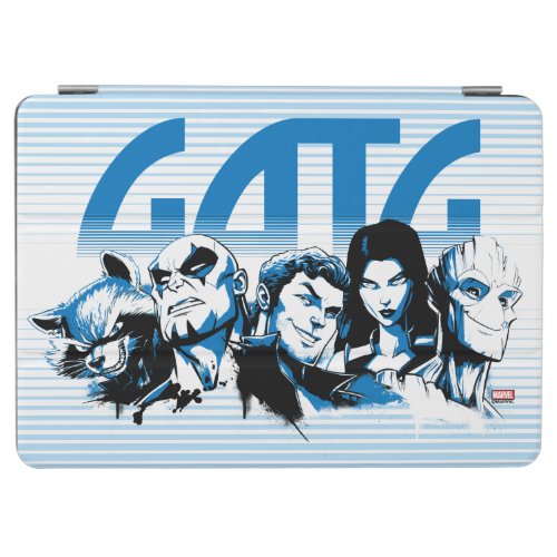Guardians of the Galaxy  Cartoon Crew Retro Logo iPad Air Cover