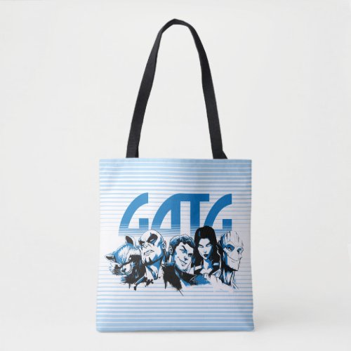 Guardians of the Galaxy  Cartoon Crew Retro Logo Tote Bag