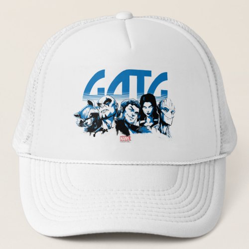 Guardians of the Galaxy  Cartoon Crew Retro Logo Trucker Hat
