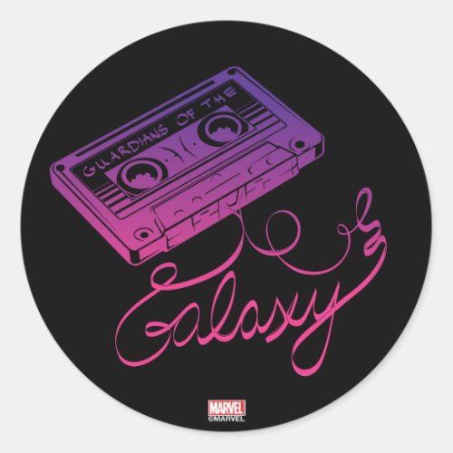 Guardians of the Galaxy  Cassette Tape Unraveled Classic Round Sticker