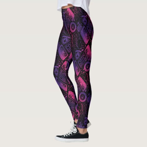 Guardians of the Galaxy  Cassette Tape Unraveled Leggings