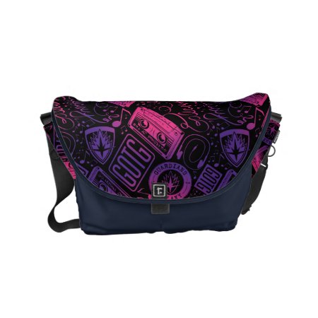Guardians Of The Galaxy | Cassette Tape Unraveled Small Messenger Bag