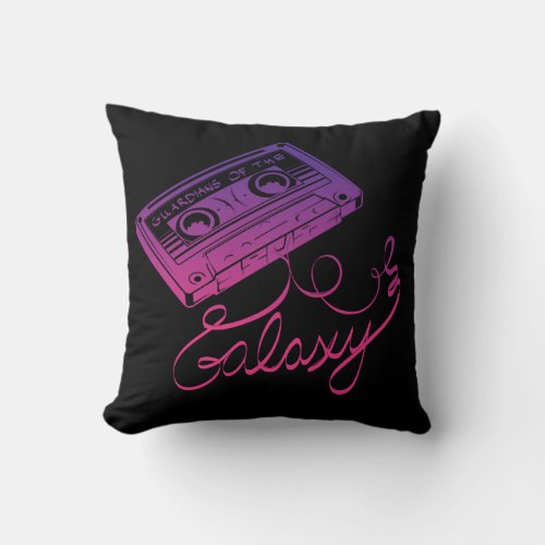 Guardians of the Galaxy  Cassette Tape Unraveled Throw Pillow