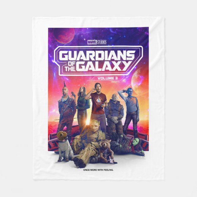 Guardians of the Galaxy Character Group Poster Fleece Blanket (Front)