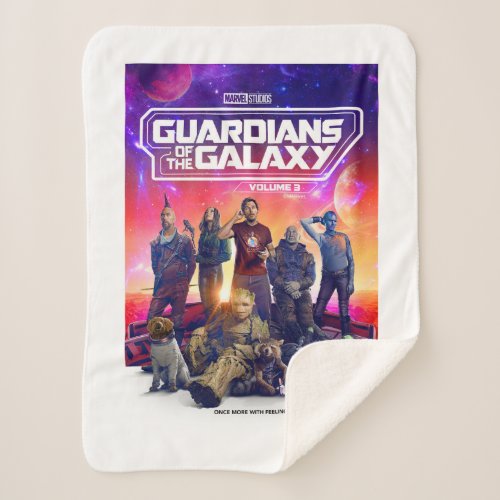 Guardians of the Galaxy Character Group Poster Sherpa Blanket