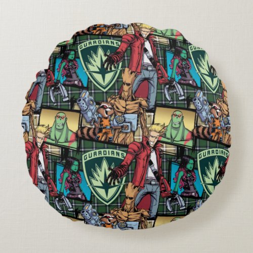 Guardians of the Galaxy  Comic Crew Pattern Round Pillow