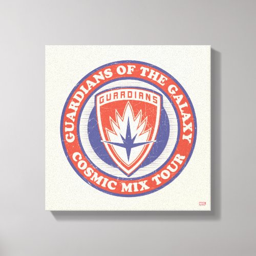 Guardians of the Galaxy  Cosmic Mix Tour Badge Canvas Print