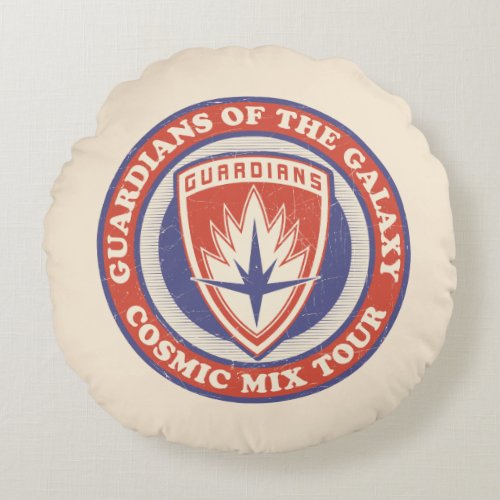 Guardians of the Galaxy  Cosmic Mix Tour Badge Round Pillow