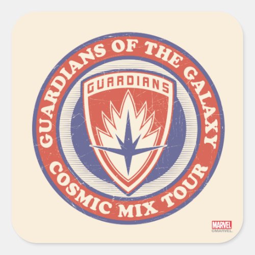 Guardians of the Galaxy  Cosmic Mix Tour Badge Square Sticker