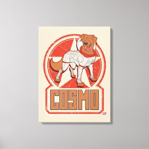 Guardians of the Galaxy  Cosmo Character Badge Canvas Print