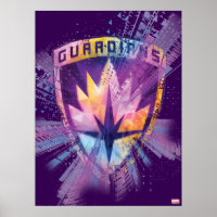 Guardians of the Galaxy | Crest Neon Burst Poster