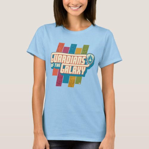 Guardians of the Galaxy  Crew Color Bar Logo T_Shirt