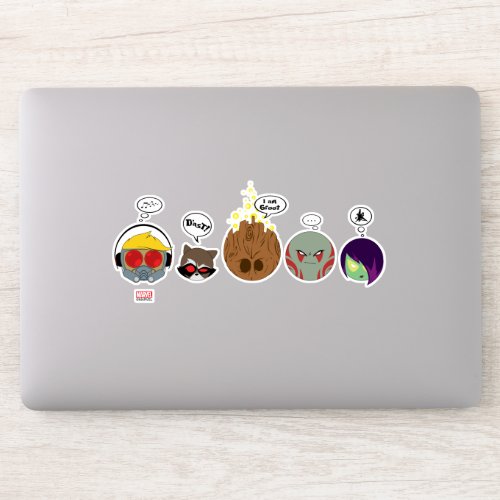 Guardians of the Galaxy  Crew Comic Emoji Art Sticker
