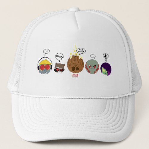 Guardians of the Galaxy  Crew Comic Emoji Art Trucker Hat