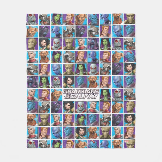 Guardians of the Galaxy | Crew Grid Fleece Blanket (Front)