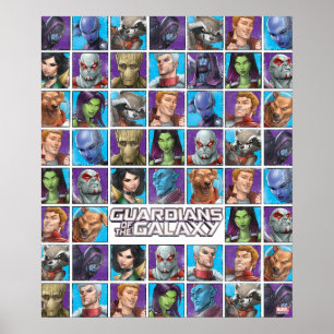 Guardians of the Galaxy Crew Grid Poster