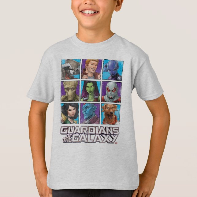 Guardians of the Galaxy | Crew Grid T-Shirt (Front)