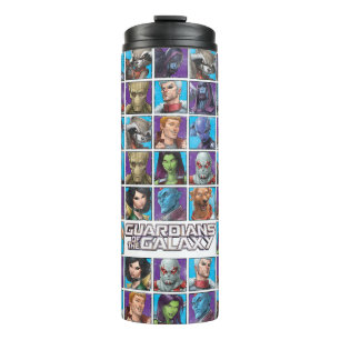Guardians of the Galaxy Crew Grid Thermal Tumbler