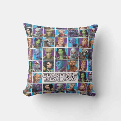 Guardians of the Galaxy  Crew Grid Throw Pillow