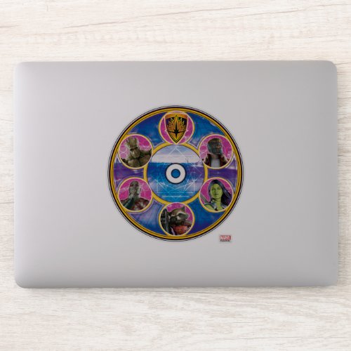 Guardians of the Galaxy  Crew In Neon Circles Sticker