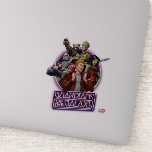 Guardians of the Galaxy  Crew Neon Sign Sticker