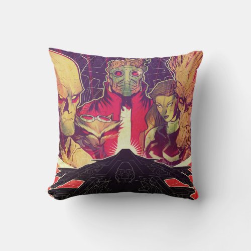 Guardians of the Galaxy  Crew  Ship Art Throw Pillow
