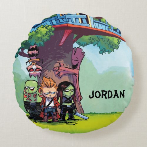 Guardians of the Galaxy  Crew  Treehouse Round Pillow