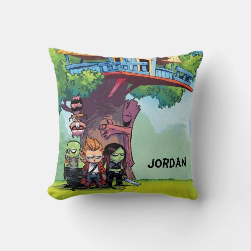Guardians of the Galaxy  Crew  Treehouse Throw Pillow