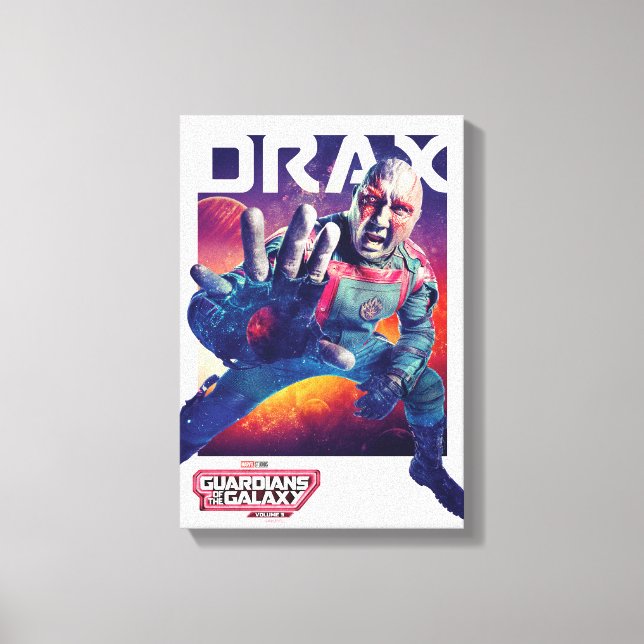 Guardians of the Galaxy Drax Character Poster Canvas Print (Front)