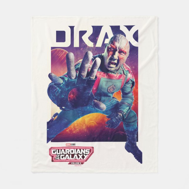Guardians of the Galaxy Drax Character Poster Fleece Blanket (Front)