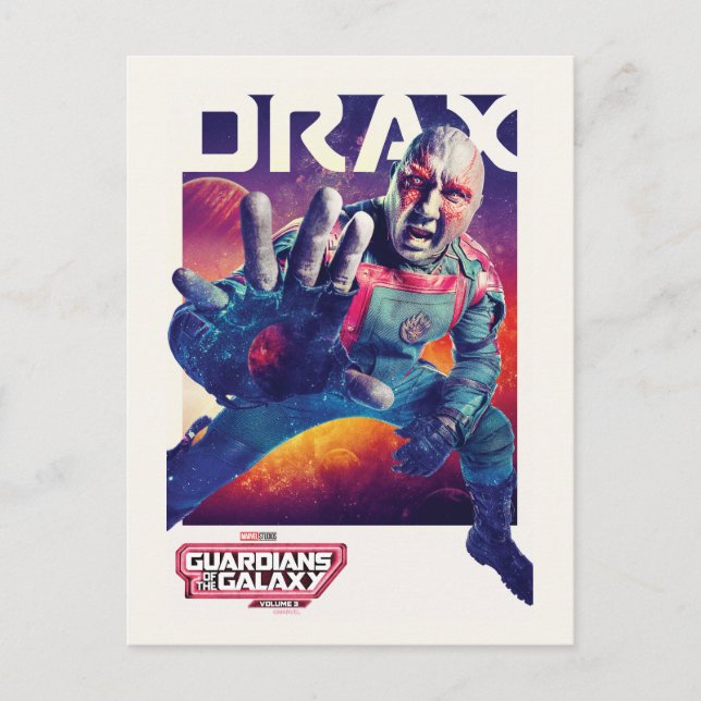 Guardians of the Galaxy Drax Character Poster Postcard (Front)