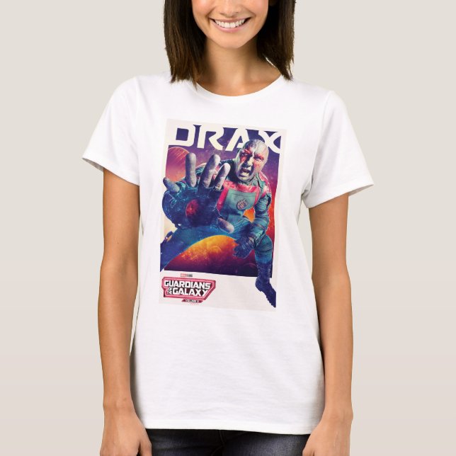 Guardians of the Galaxy Drax Character Poster T-Shirt (Front)