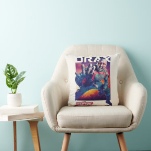 Guardians of the Galaxy Drax Character Poster Throw Pillow