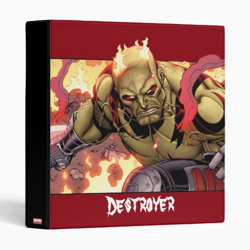 Guardians of the Galaxy  Drax In Flames 3 Ring Binder