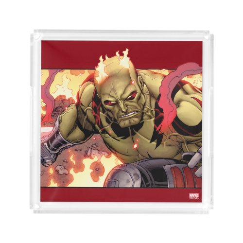 Guardians of the Galaxy  Drax In Flames Acrylic Tray