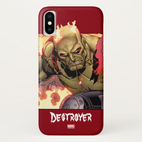 Guardians of the Galaxy  Drax In Flames iPhone X Case