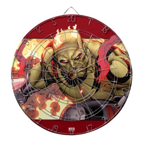 Guardians of the Galaxy  Drax In Flames Dartboard With Darts