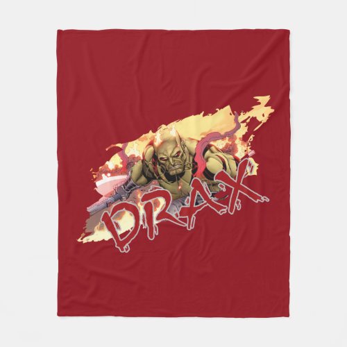 Guardians of the Galaxy  Drax In Flames Fleece Blanket