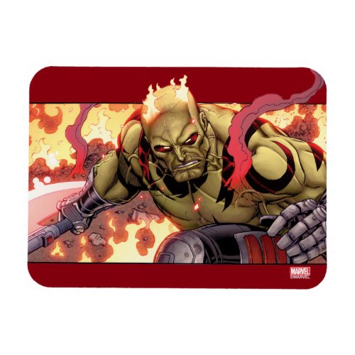 Guardians of the Galaxy  Drax In Flames Magnet
