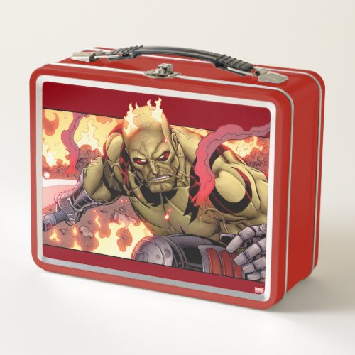 Guardians of the Galaxy  Drax In Flames Metal Lunch Box