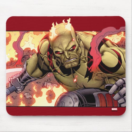 Guardians of the Galaxy  Drax In Flames Mouse Pad